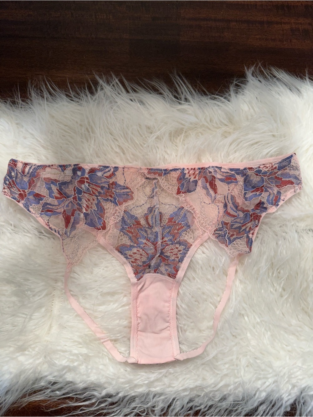 NWT Cosabella Paradiso Ouvert Bikini Pink Lilly Luzerne Blue Large PARAD0521 - Picture 3 of 7